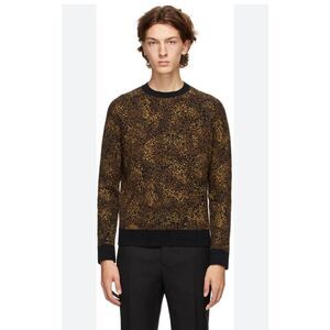 Saint Laurent Men's leopard jacquard jumper Wool Alpaca Size Medium $1560